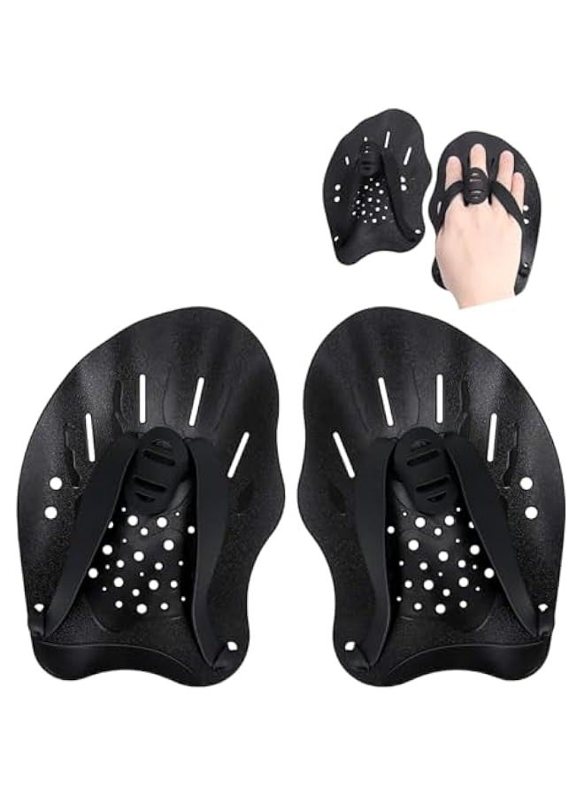TRASSLE Contour Swim Paddles Hand, Swim Training Hand Paddles with Adjustable Straps, Swimming Hand Paddles for Women and Men - Image 1