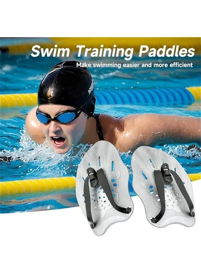 TRASSLE Contour Swim Paddles Hand, Swim Training Hand Paddles with Adjustable Straps, Swimming Hand Paddles for Women and Men - Image 3