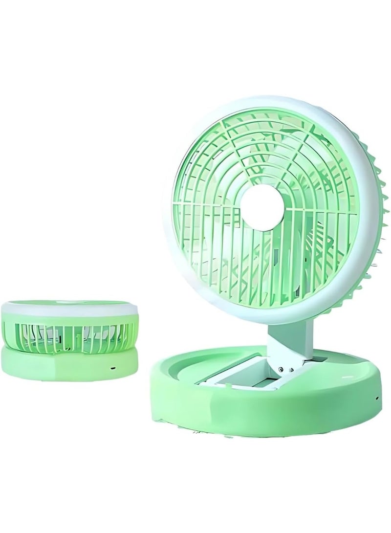 مروحة مكتبية قابلة للطي مع إضاءة ليلية وتخزين وميزة تعطير الهواء - Image 5