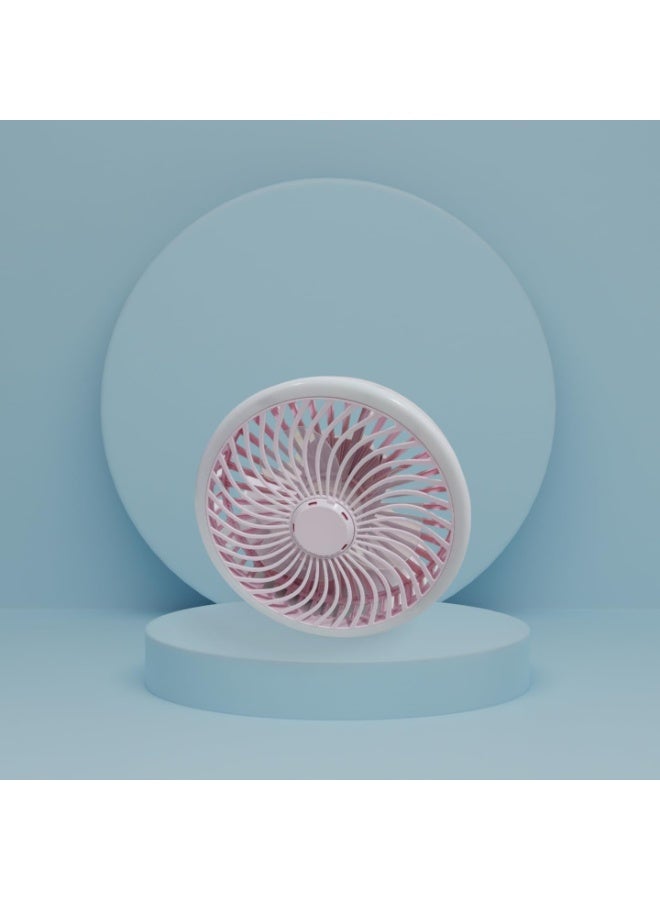 مروحة مكتبية قابلة للطي مع إضاءة ليلية وتخزين وميزة تعطير الهواء - Image 4