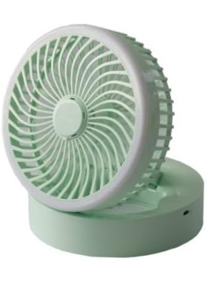 مروحة مكتبية قابلة للطي مع إضاءة ليلية وتخزين وميزة تعطير الهواء - Image 2