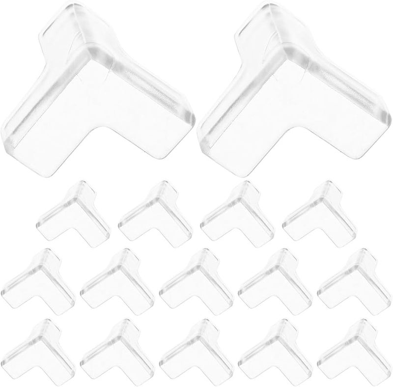 Vaguelly 16pcs Clear Corner Bumpers For Furniture 3 3X3 3X3 3CM Adhesive Protectors Safe Table Cushioning - Image 1