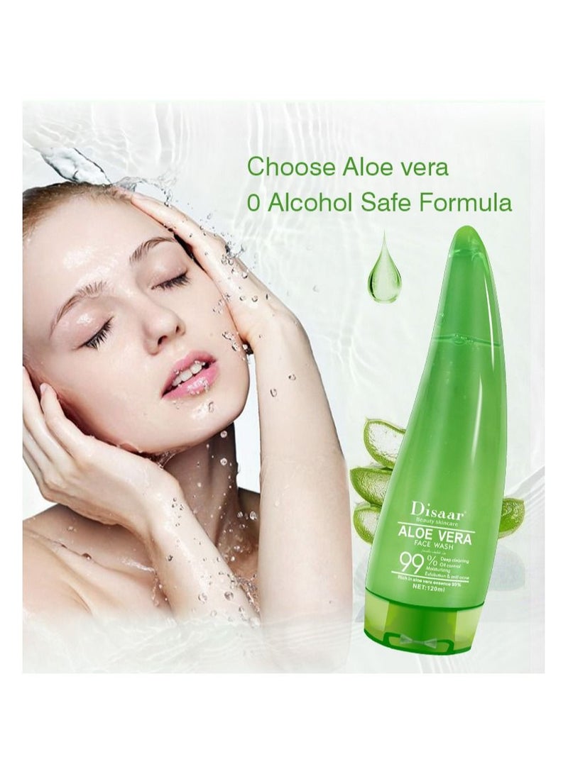 Disaar Disaar Aloe Vera Face Wash 120ml 99% Aloe Vera essence - Image 3