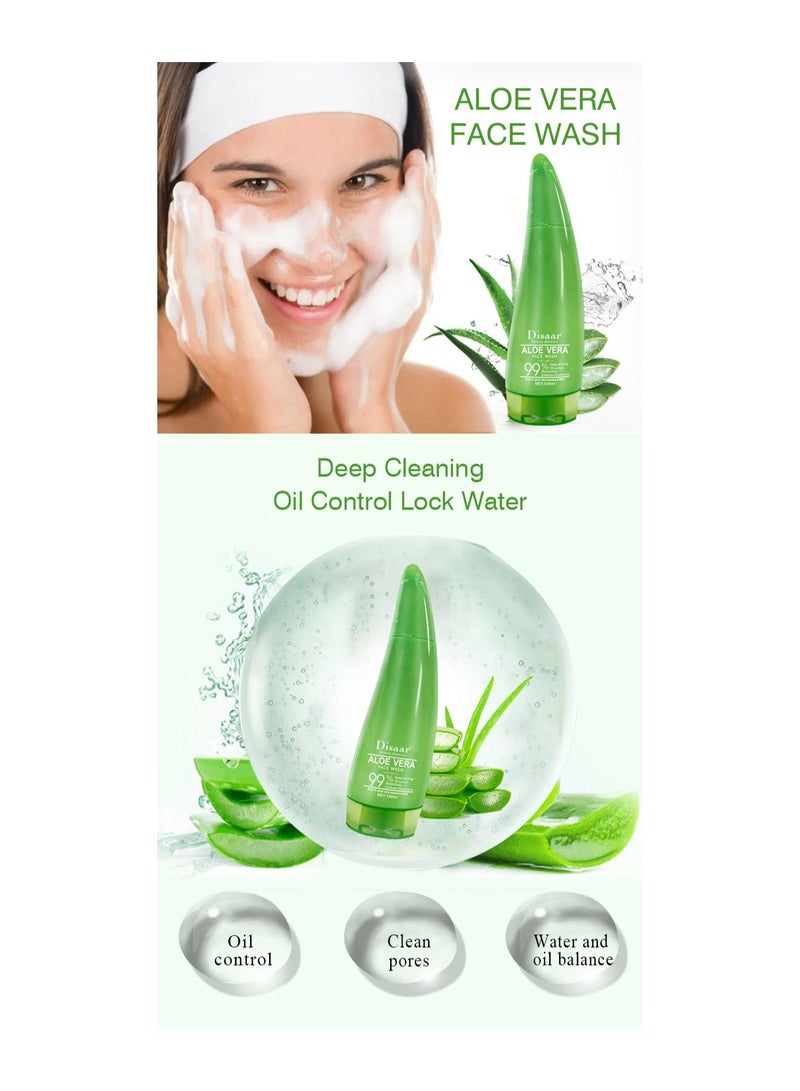 Disaar Disaar Aloe Vera Face Wash 120ml 99% Aloe Vera essence - Image 4