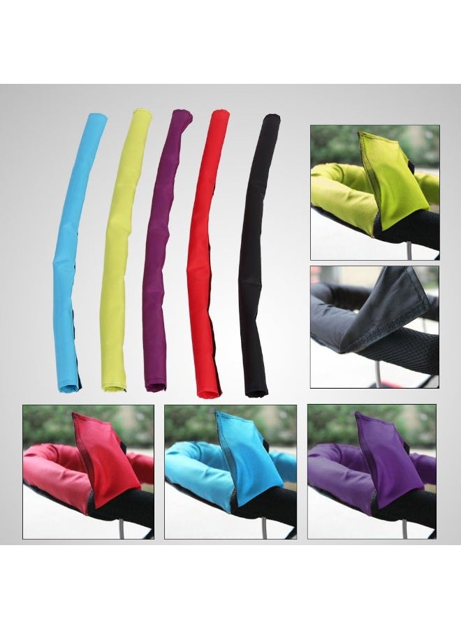 GLOGLOW (Pack of 2) Baby Pushchair Stroller Handle Bar Cover Infant Toddler Pram Bumper Bar Dust-Proof Handle Sleeve(Red) - Image 2
