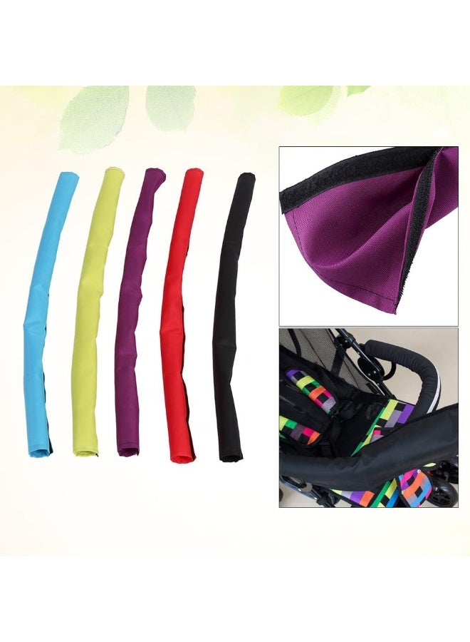 GLOGLOW (Pack of 2) Baby Pushchair Stroller Handle Bar Cover Infant Toddler Pram Bumper Bar Dust-Proof Handle Sleeve(Red) - Image 3