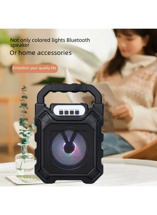 Neutral New 668 Bluetooth Audio Square Dance Portable Speaker Outdoor Subwoofer Wireless Lights - Image 2