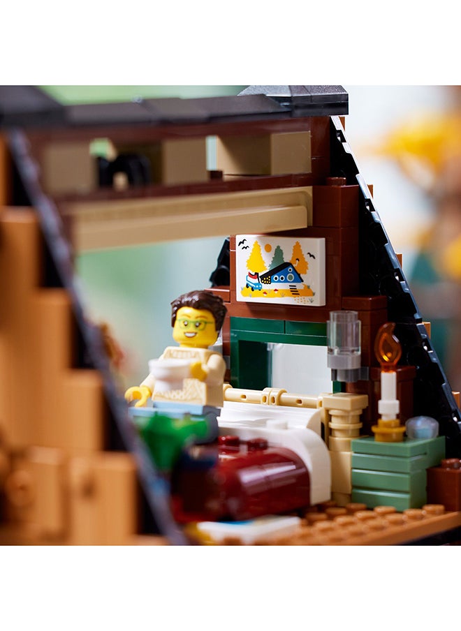 LEGO - Ideas A-Frame Cabin 21338 Building Kit; Buildable Display Model For Adults; Gift For Nature And Architecture Lovers; Includes 3 Buildable Trees, 4 Customisable Minifigures And 11 Animal Figures (2,082 Pieces) - Image 1