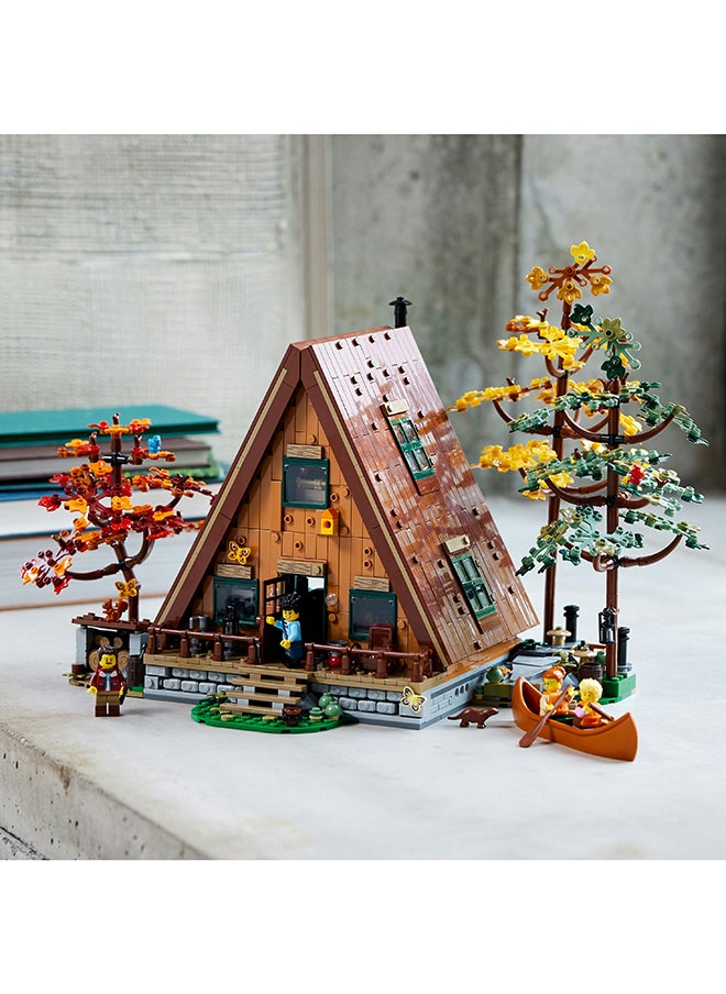 LEGO - Ideas A-Frame Cabin 21338 Building Kit; Buildable Display Model For Adults; Gift For Nature And Architecture Lovers; Includes 3 Buildable Trees, 4 Customisable Minifigures And 11 Animal Figures (2,082 Pieces) - Image 1
