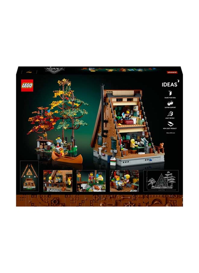 LEGO - Ideas A-Frame Cabin 21338 Building Kit; Buildable Display Model For Adults; Gift For Nature And Architecture Lovers; Includes 3 Buildable Trees, 4 Customisable Minifigures And 11 Animal Figures (2,082 Pieces) - Image 1