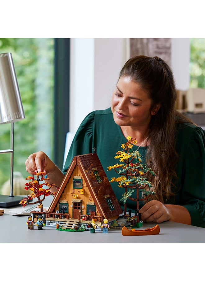 LEGO - Ideas A-Frame Cabin 21338 Building Kit; Buildable Display Model For Adults; Gift For Nature And Architecture Lovers; Includes 3 Buildable Trees, 4 Customisable Minifigures And 11 Animal Figures (2,082 Pieces) - Image 1