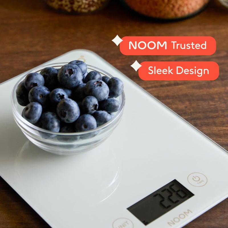 Noom Digital Kitchen Scale: Accurate Precision, LCD Display for Clarity, Stylish Black, Blue, or Off-White. Battery Included for Seamless Operation. (Black) - Image 5