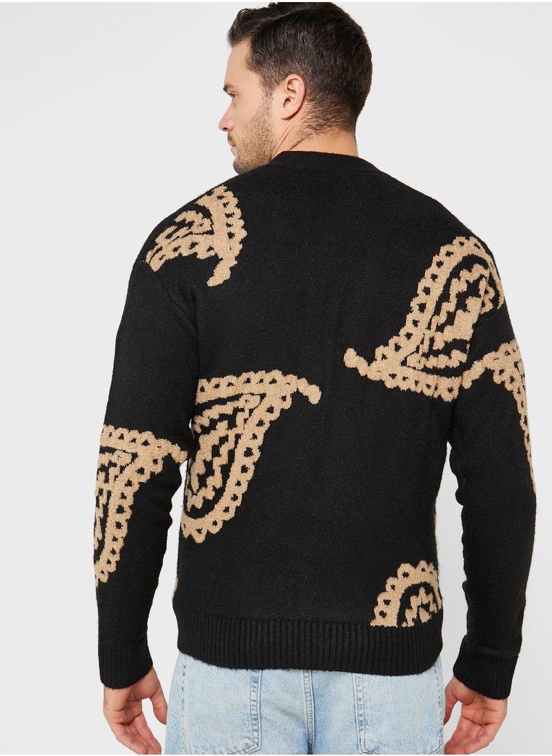 JACK & JONES - Ollie Knitted Jacquard Cardigan - Image 1