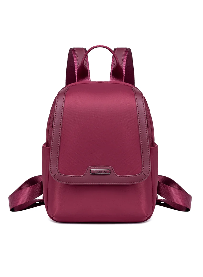 شانتريا حقيبة ظهر نسائية كاجوال فاخرة مقاومة للماء متعددة الوظائف مضادة للسرقة مع جيب مستقل للابتوب، لون عنابي