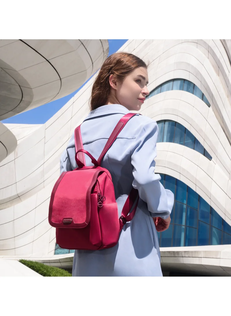 Chantria Burgundy Premium Casual Backpack Water Resistant Multifunctional Anti-Theft Women Daypack with independent Laptop Compartment, CB00621- Burgundy  | Best Price UAE