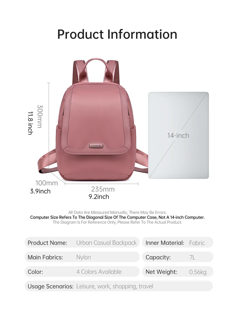 Chantria Burgundy Premium Casual Backpack Water Resistant Multifunctional Anti-Theft Women Daypack with independent Laptop Compartment, CB00621- Burgundy  | Best Price UAE