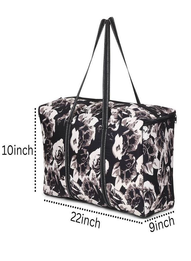 Turtuls Group Traveling Cotton Duffels Bag Black White Shade Brite Color Man & Women - Image 2