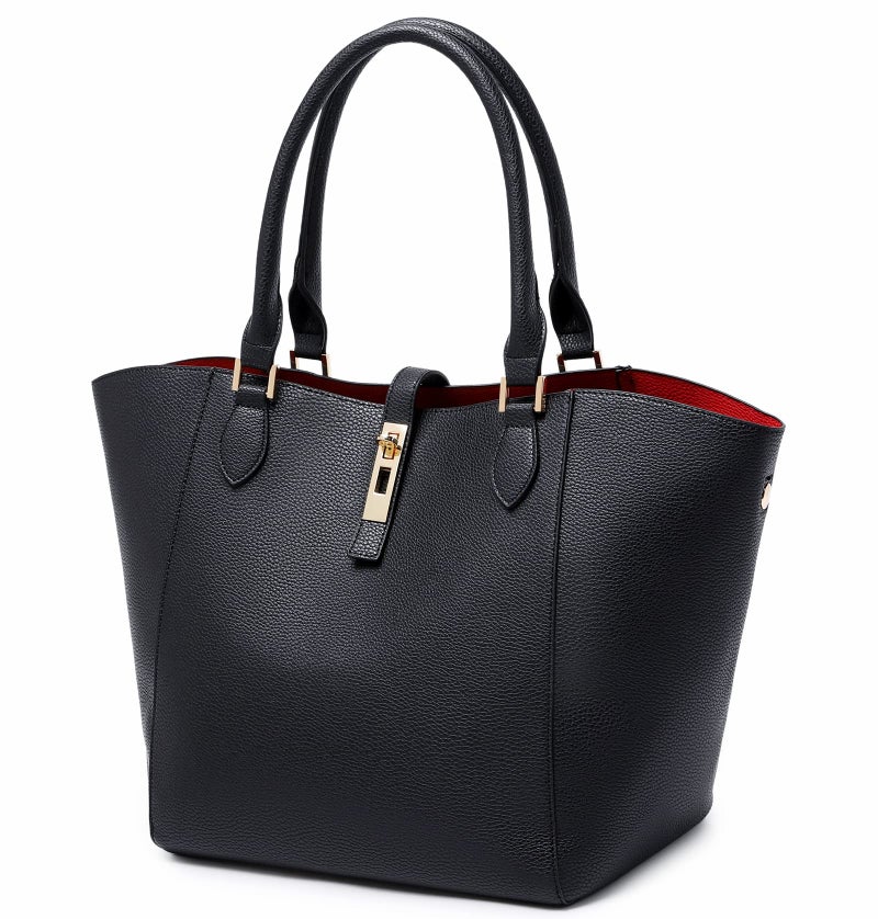 sqlp Large Work Tote Bag for Women Designer Purses and Handbags Big Bucket bags Ladies Travel Crossbody Purse Dumb Black - Image 3