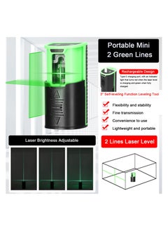 ELIKLIV 2 Lines Mini Level Machine Laser Level Level Meter 3 Levels of Laser Adjustable  - Image 5