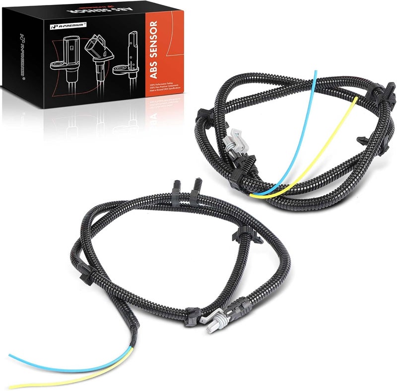 A-Premium ABS Wheel Speed Sensor for Chevrolet, Buick, Cadillac, Pontiac & Saturn - Pack of 2 - Image 1