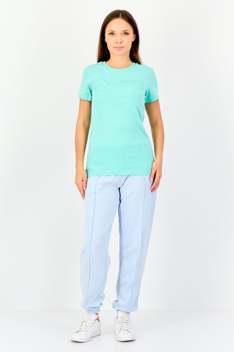 Puma x Mercedes AMG Women Sportswear Fit Short Sleeve Outdoor T-Shirt, Mint Green - Image 3