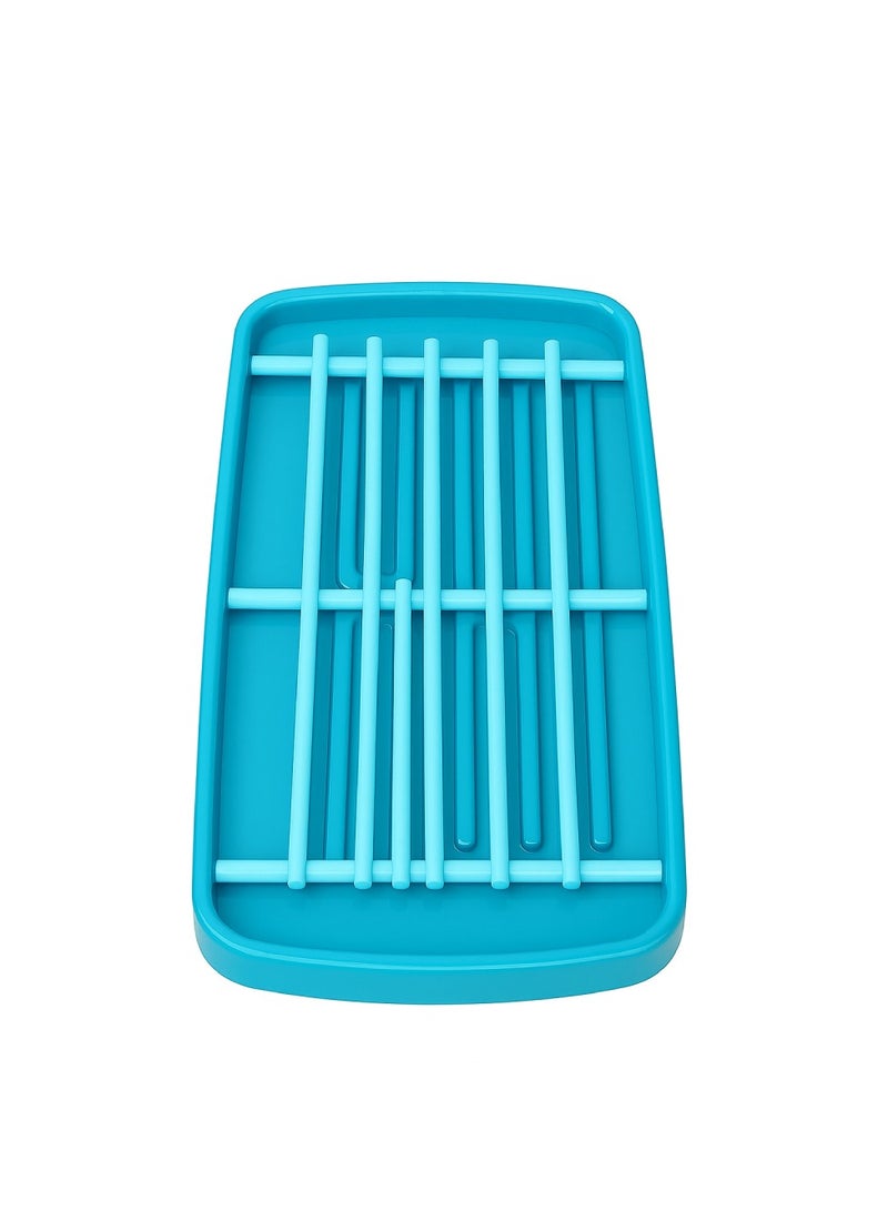 Factory Price Cooper Foldable Feeding Bottle Drying Rack with 9 Branches - Blue - Image 1