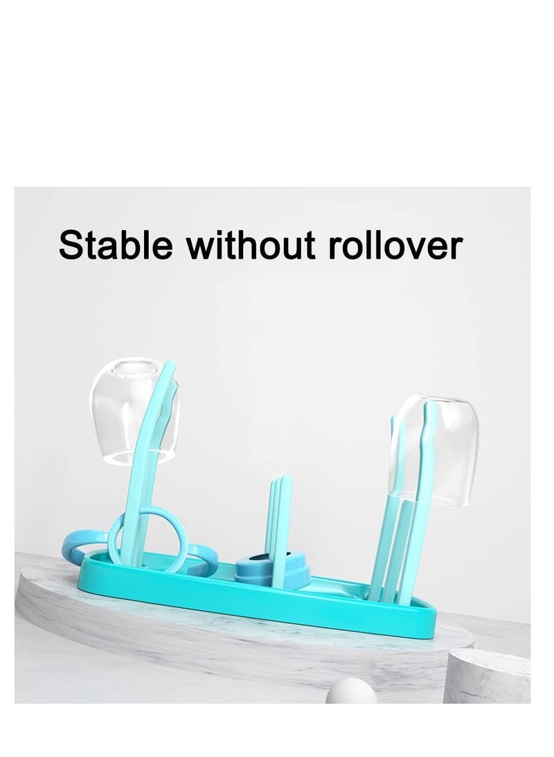 Factory Price Cooper Foldable Feeding Bottle Drying Rack with 9 Branches - Blue - Image 5