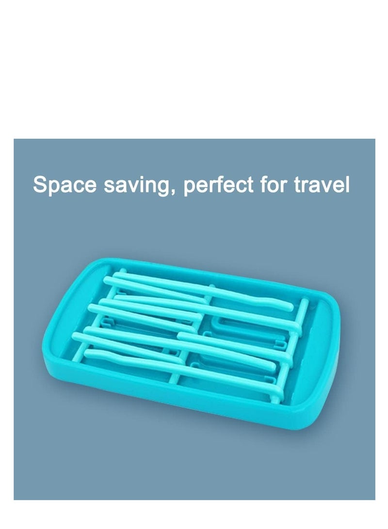 Factory Price Cooper Foldable Feeding Bottle Drying Rack with 9 Branches - Blue - Image 3