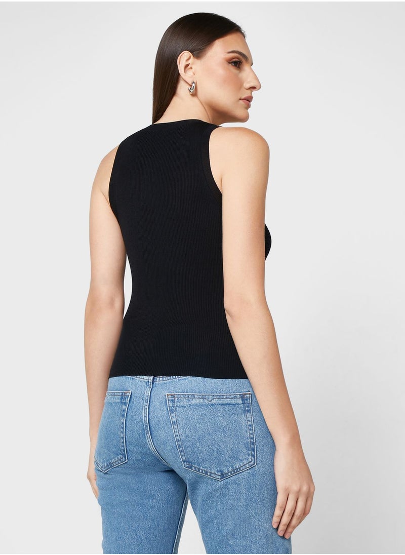 MANGO - Knitted Tank Top - Image 1