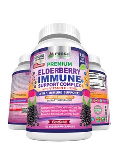 FRESH HEALTHCARE Elderberry Capsules - High Potency Black Elderberry with Zinc and Vitamin C - Premium Elderberry Vitamins for Adults - 3 in 1 Immune Support Supplement - pzsku/Z5A7E83105D624D9A5F45Z/45/_/1735907922/7dc2e51c-51c7-42a8-a48d-f221dd1b2aff