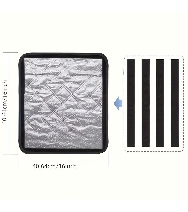 A Sunshade for RV Skylights UV and Heat Insulation Blocks Sunlight Foldable Easy Install for RVs Campers and Trailers Silvery - Image 2