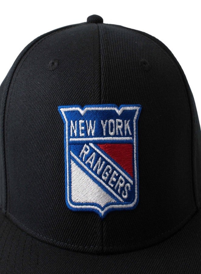 الإبرة الأمريكية قبعة فريق نيويورك رينجرز من سلسلة American Needle 400 NHL، باللون الأسود بالكامل - Image 3