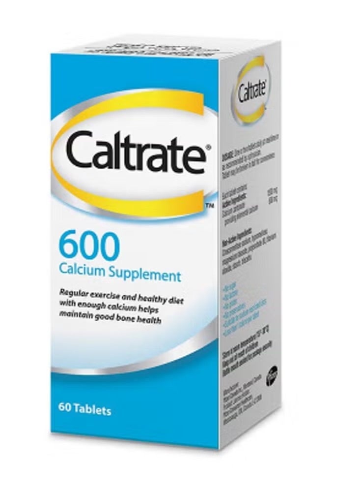 600mg Calcium Tablets 60 Count