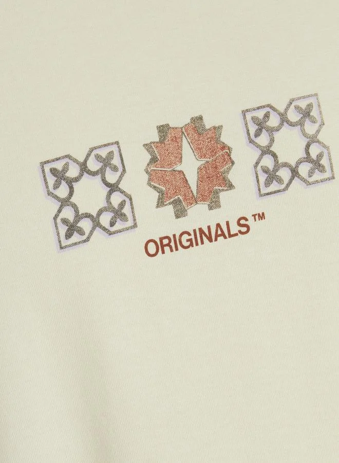 JACK & JONES Minimal Print Crew Neck T-Shirt