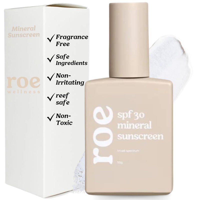 Roe Wellness- Baby Mineral Sunscreen SPF 30 | Non-Greasy, Reef Safe, Paraben-Free - Image 1