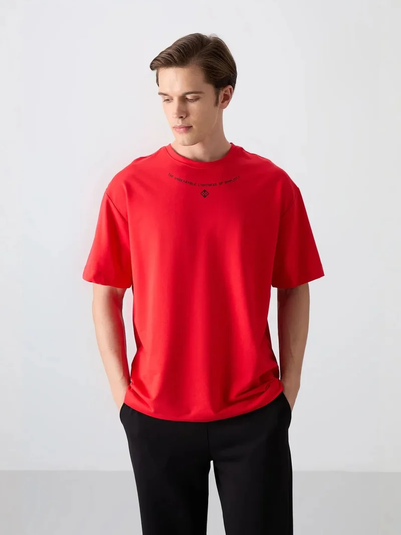 تومي لايف TOMMY Oversized Printed Crew Neck T-Shirt