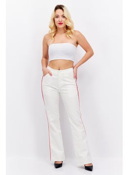 Women High Rise Solid Flared Pant, White - pzsku/Z5A7EB6D5137DF4160C04Z/45/_/1732543799/0e88a8ed-247d-46bb-9303-788525e1dc94