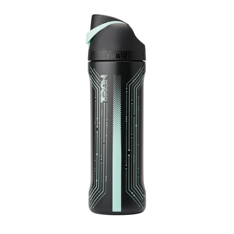 Owala TRON FreeSip Insulated Stainless Steel Glow in the Dark Water Bottle with Straw for Sports and Travel BPAFree 24 oz Black - Image 2