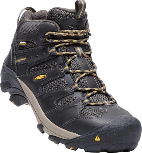 KEEN Utility أحذية العمل المتوسطة الارتفاع للرجال من كين يوتيليتي، رأس رمادي/زيتوني، 10.5 US - Image 2