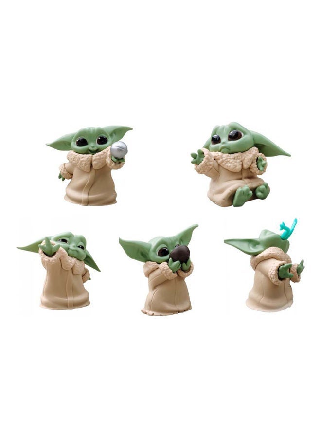 NIBEMINENT 5-Piece Mandalorian Baby Yoda Cartoon Action Figure Toy  - Image 2