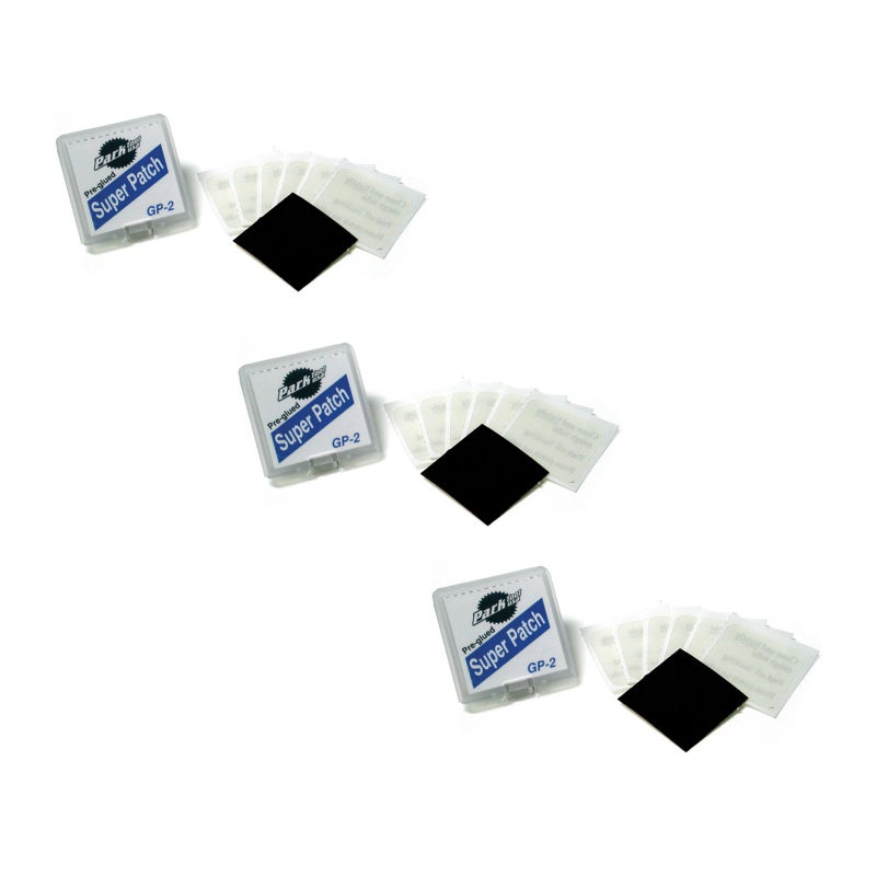 Park Tool GP-2 Pre-Glued Super Patch Puncture Repair Kits (Pack of 3) - Image 1