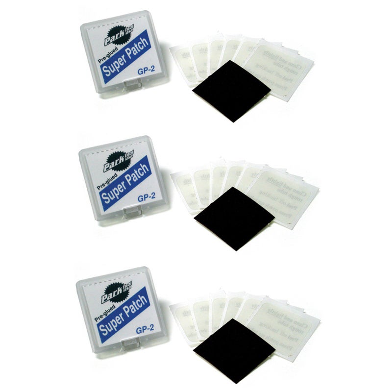 Park Tool GP-2 Pre-Glued Super Patch Puncture Repair Kits (Pack of 3) - Image 2