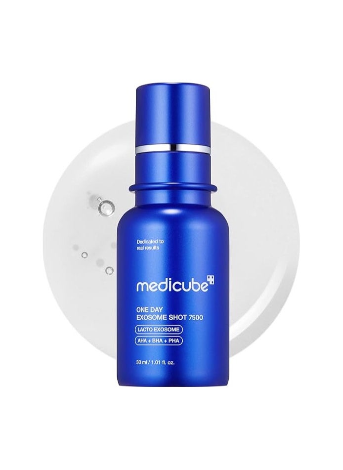 Medicube medicube Zero Exosome Shot 7,500 PPM Spicule Facial Serum | Liquid Skin Booster Serum | Exosome, AHA+BHA+PHA | Pore Care, Dead Skin Cells, Skin Texture | Korean Skin Care 1.01 fl.oz  - Image 1