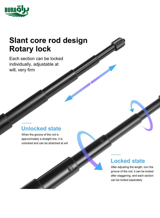 BURAQ PULUZ Motorcycle Bicycle Handlebar Fixture Mount Camera Bracket Adapter with Monopod Stand - Image 3