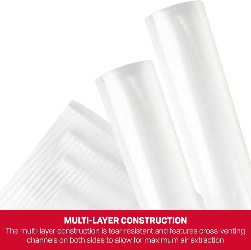 Nesco VS-07V Vacuum Sealer Bag Variety Pack, Bag/Roll Combo, Clear - Image 5