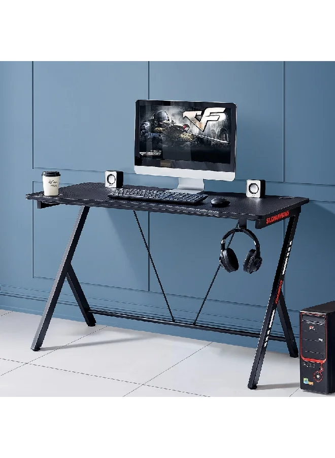 ميكاسا مكتب ألعاب مستطيل باللون الأسود، بأبعاد 75 × 120 × 60 سم ST-S2003
