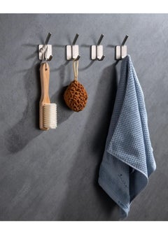 Zalcoon Towel Hook - Self Adhesive Hooks Bathroom Hooks Stainless Steel Robe Coat Hook 6-Packs (Silver)  - Image 5