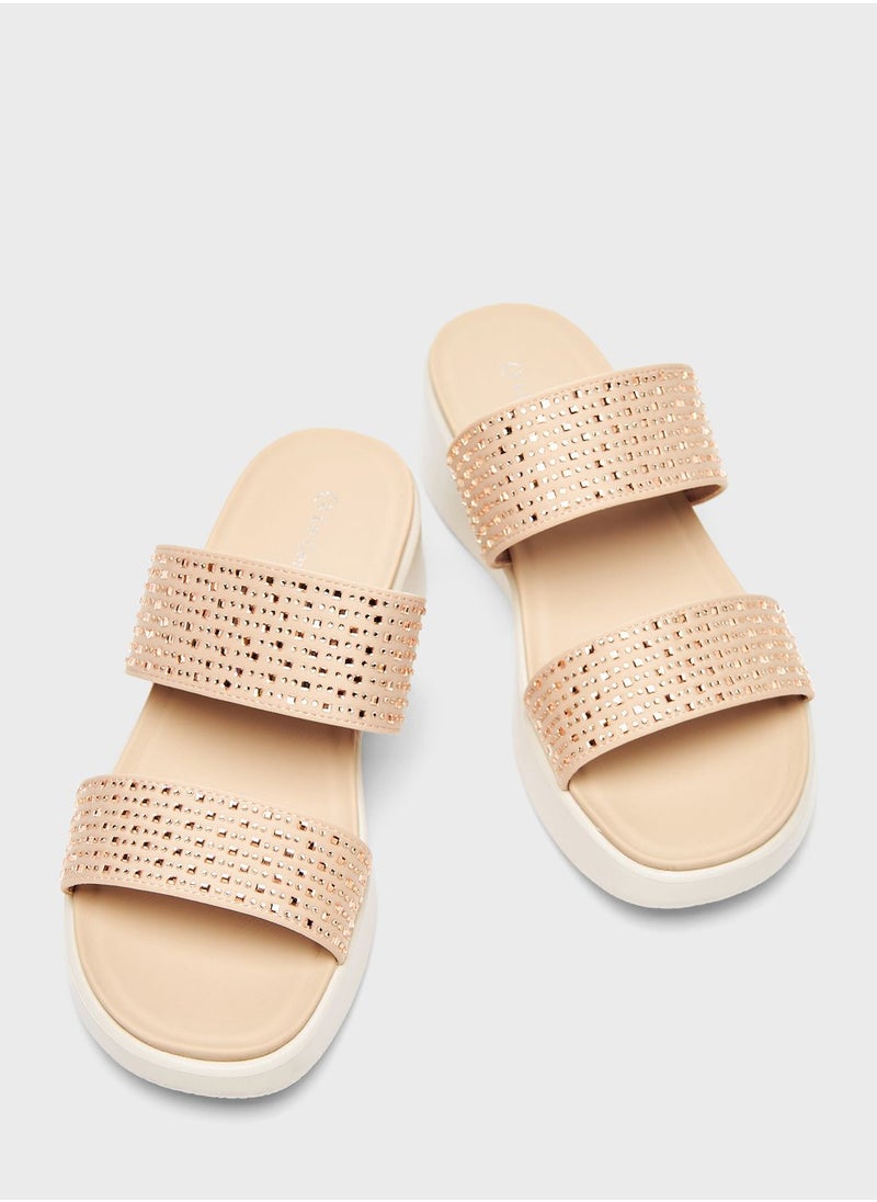 Le Confort - Double Strap Wedge Sandals - Image 1