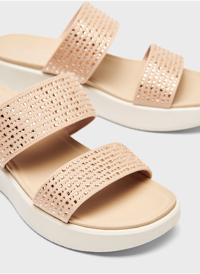 Le Confort - Double Strap Wedge Sandals - Image 1