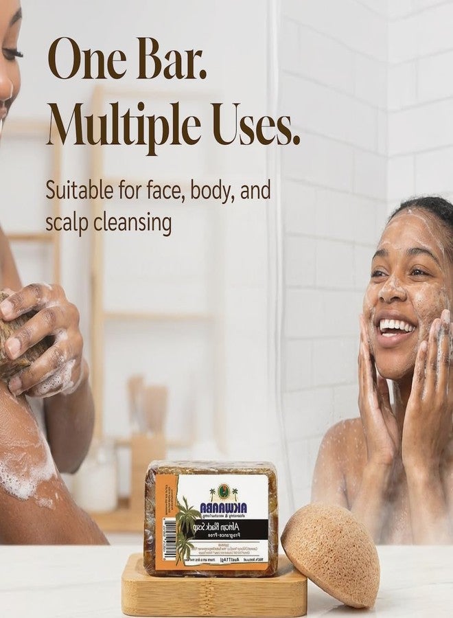 AKWAABA African Black Soap | Honey | Bar Soap | 4 oz | For Face & Body - Image 5